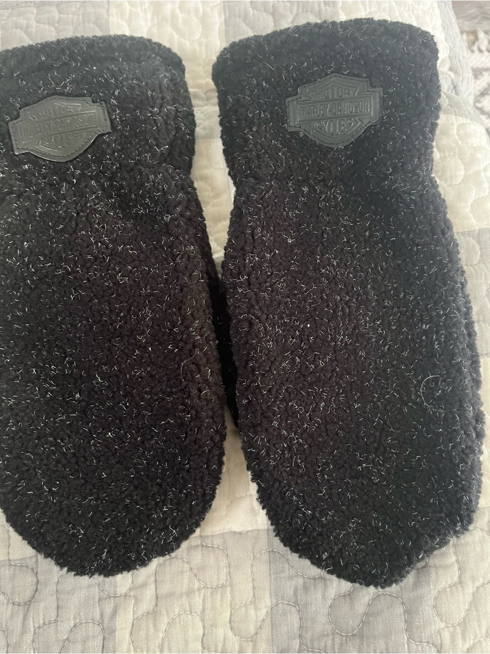 Harley-Davidson Black Knit Mittens / Hand Warmers